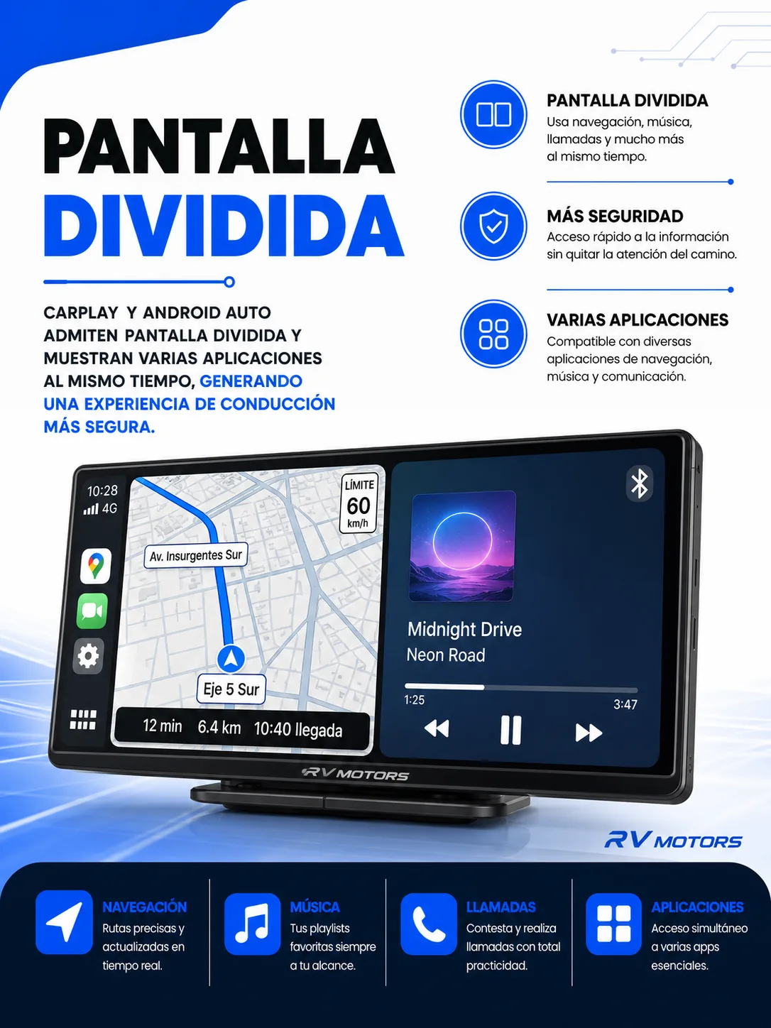 Pantalla Multimedia RV Motors — 3